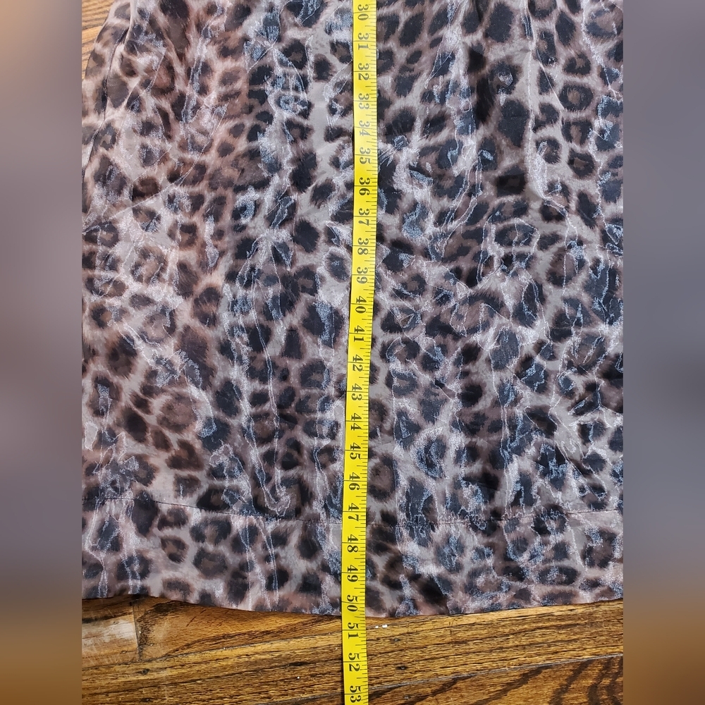 Anthropologie Daniel Rainn Organza Leopard Print V-Neck  Maxi Dress Size S - Picture 11 of 15